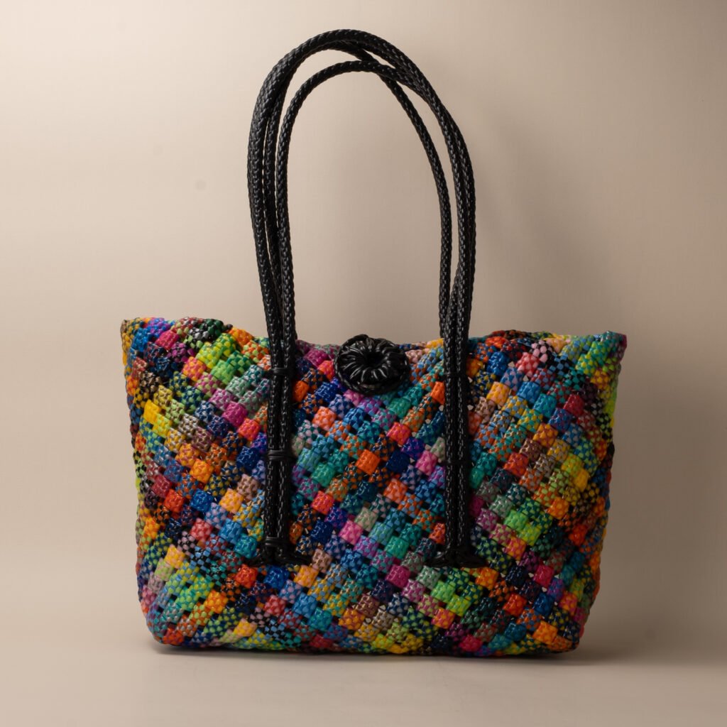 madras check tote