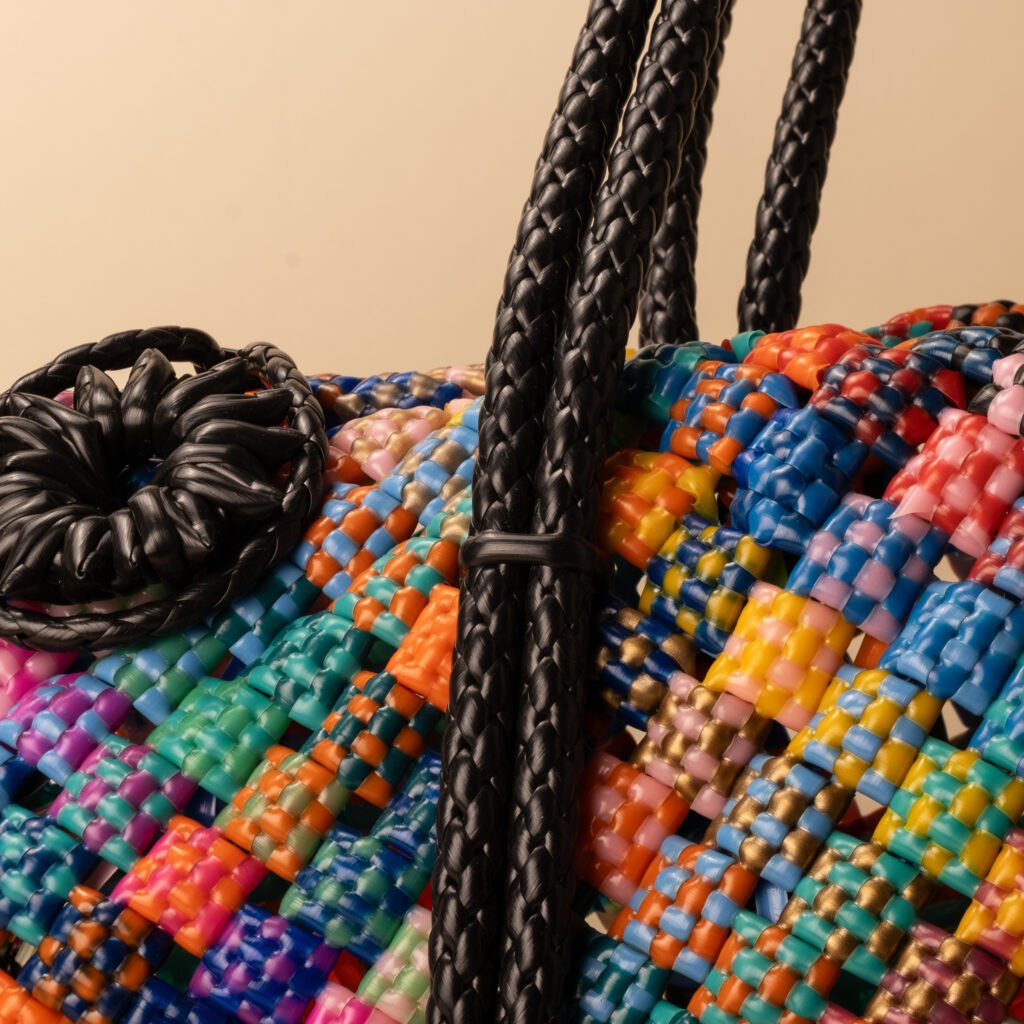 madras check tote