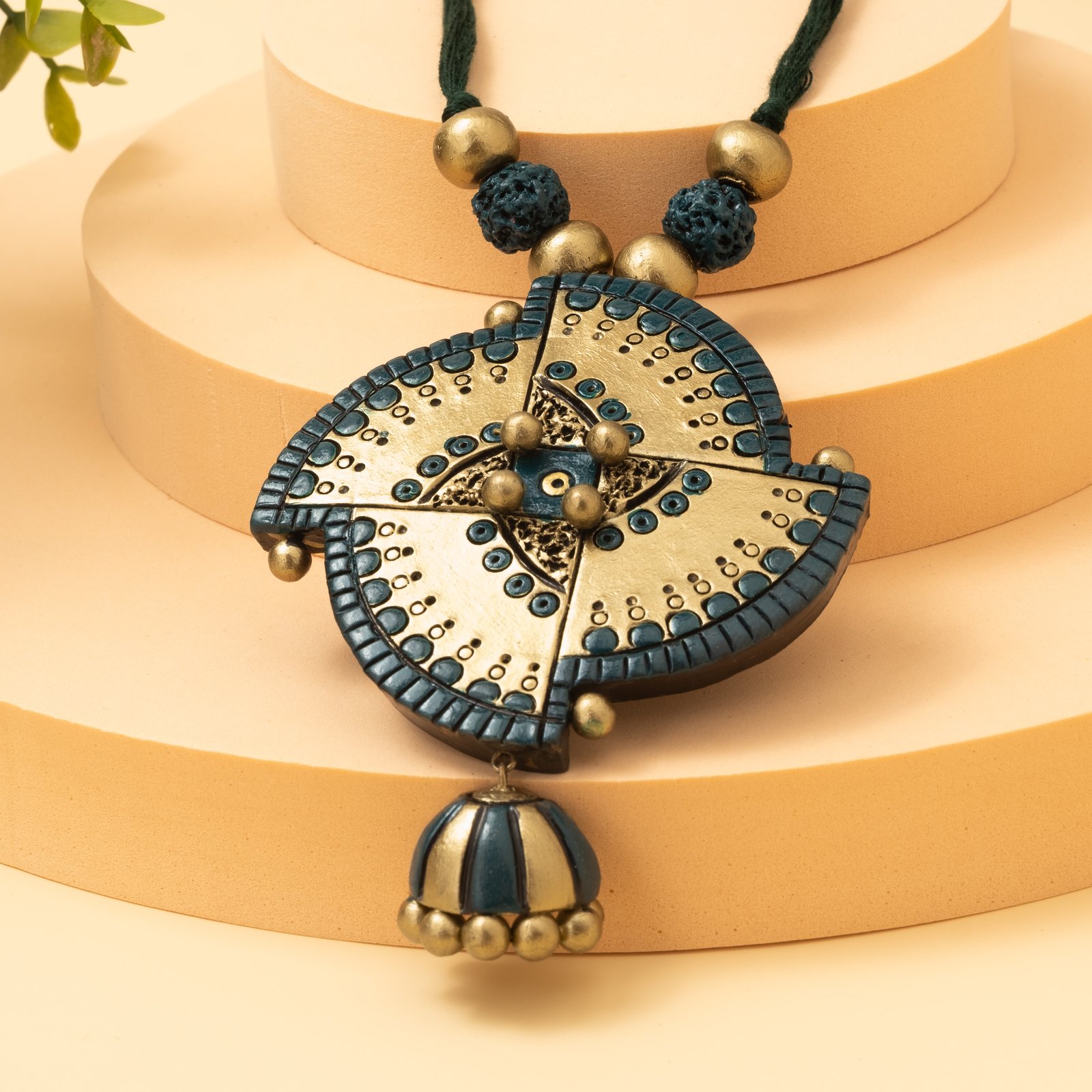 teal mandala jewelry set