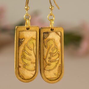 bronze monstera earrings 157 4100 x 4100