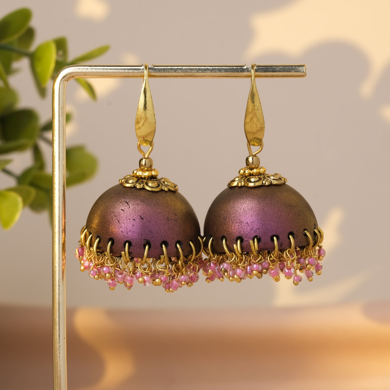 jhumka pearl earrings mauve 167 4125 x 4125