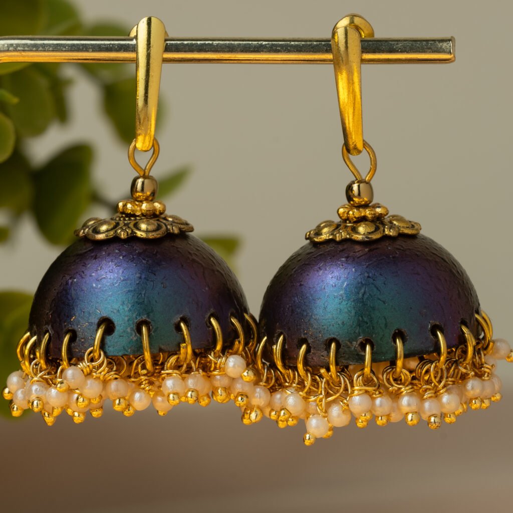jhumka pearl studs sapphire 185 4150 x 4150